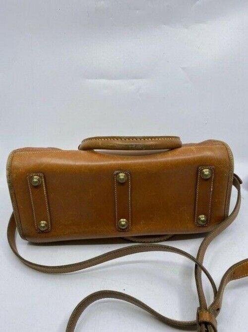 dooney and bourke vintage classic brown leather cross body bag