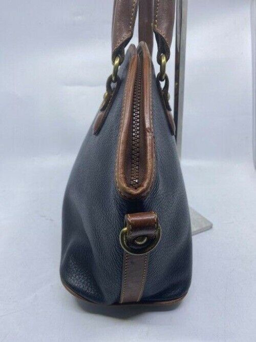 coach shoulder bag vintage handbag great find black brown leather tote
