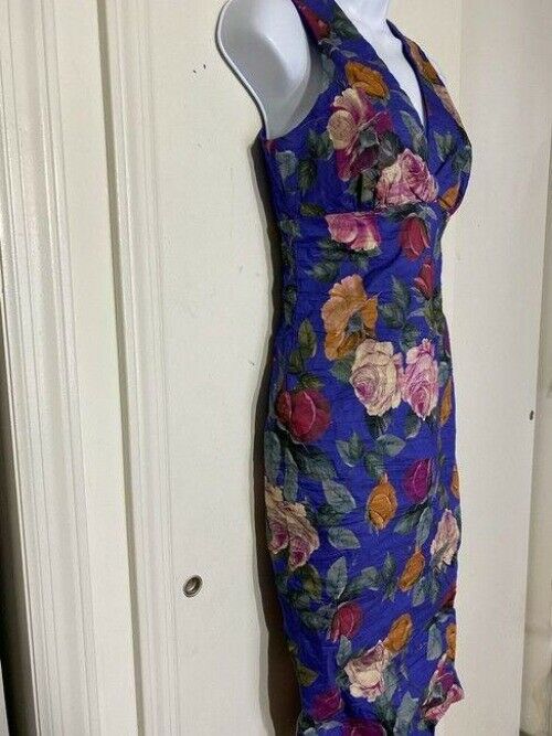 nicole miller multicolor new ruched v neck