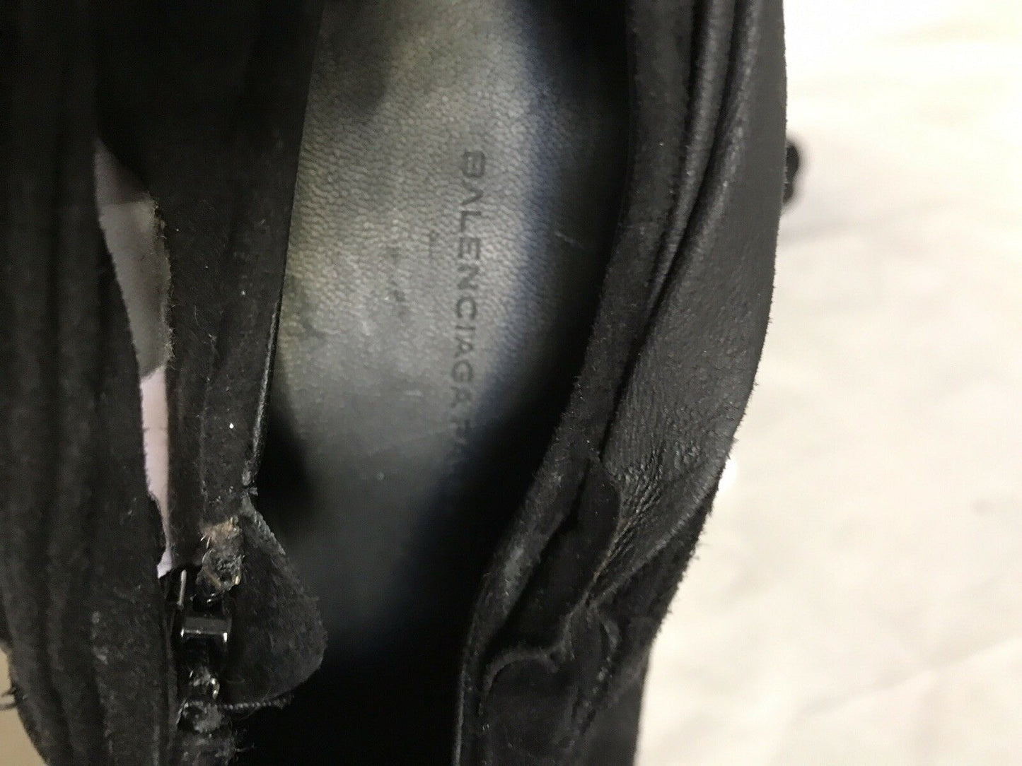 BALENCIAGA Black Suede Booties  Size 38