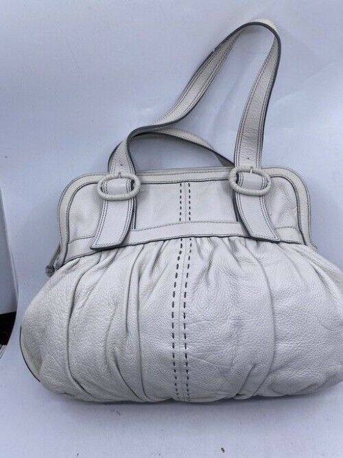 Cole Haan Xl Wqhite Leather Shoulder Bag