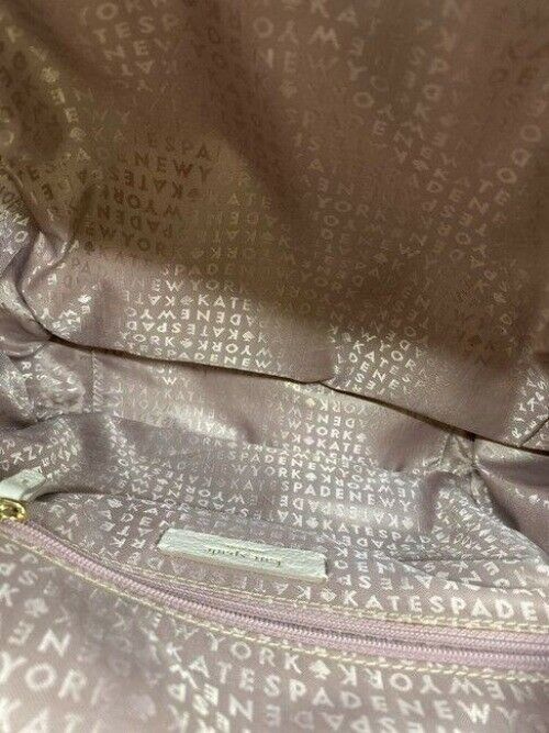 kate spade cream white leather backpack