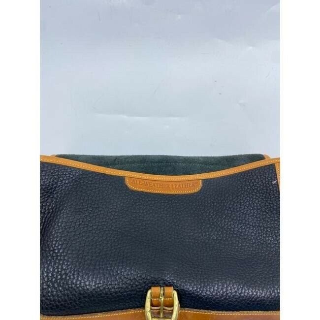 dooney and bourke vintage black orange leather cross body bag