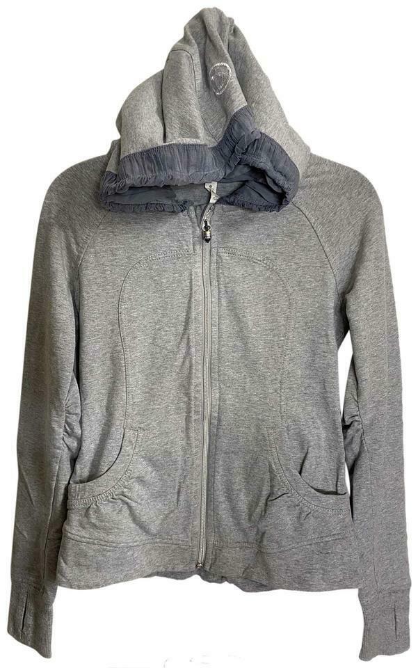 LULULEMON Womens Gray Long Sleeves Stylish Hoodies Size: 6