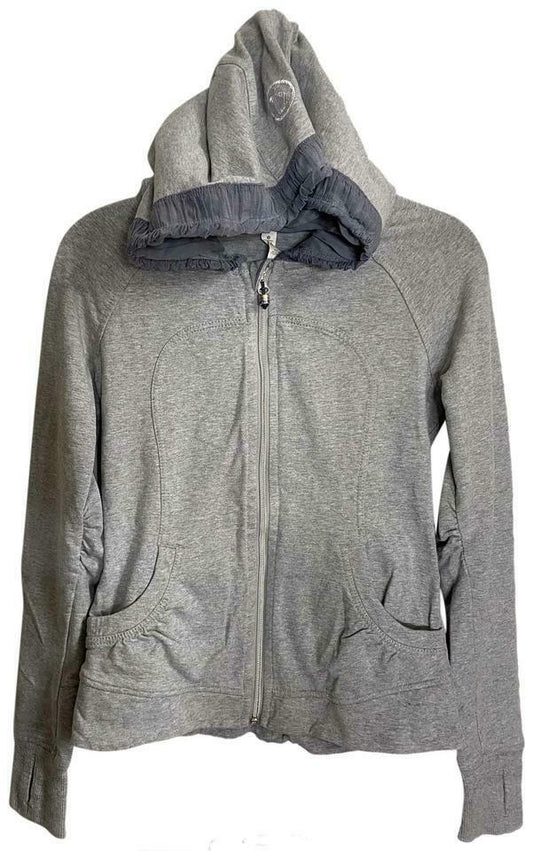 LULULEMON Womens Gray Long Sleeves Stylish Hoodies Size: 6