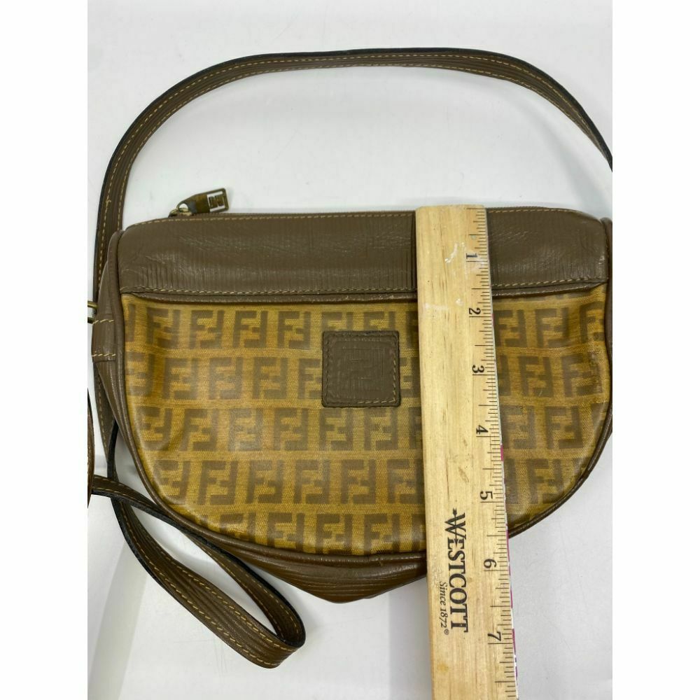 Fendi Brown Vintage All Over Logo Crossbody Bag