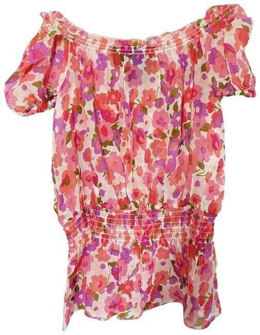 nicole miller pink new off the shoulder msrp