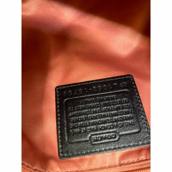 COACH Medium/Large Jacquard Fabric Signature Black Beige Tote Bag