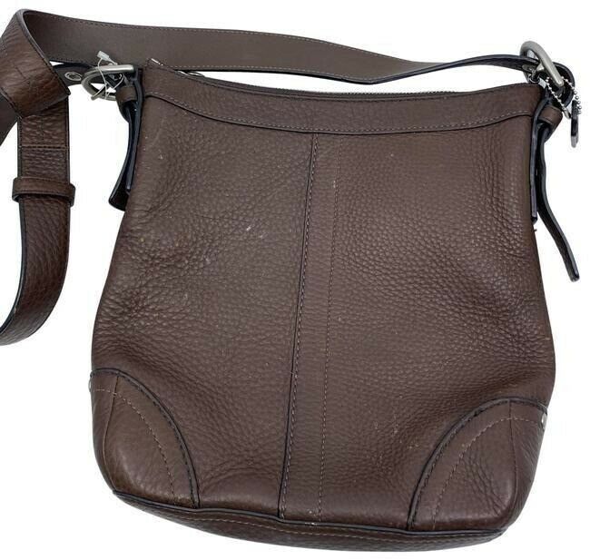coach shoulder brown leather cross body bag