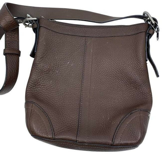 coach shoulder brown leather cross body bag