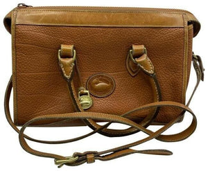 dooney and bourke vintage classic brown leather cross body bag