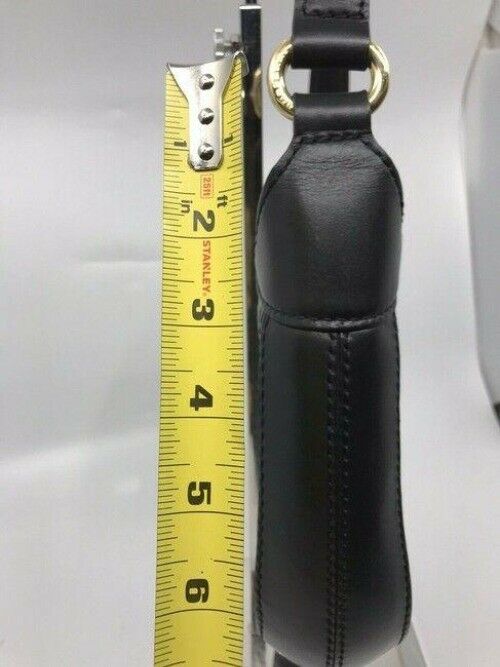 burberry vintage black leather shoulder bag