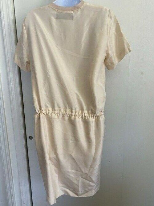 nicole miller peach new front tie small short casual dress