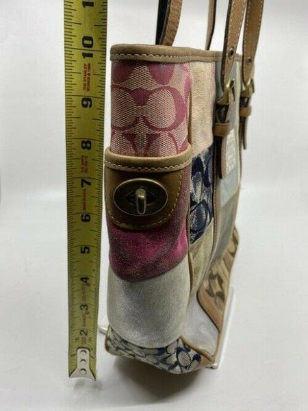 Coach Bag Medium Multi Color Leather Tote