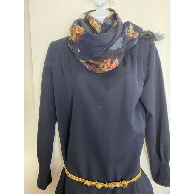 NWT! FRANCO FERRARI Floral Silk Scarf Bergorf Goodman Exclusive $350