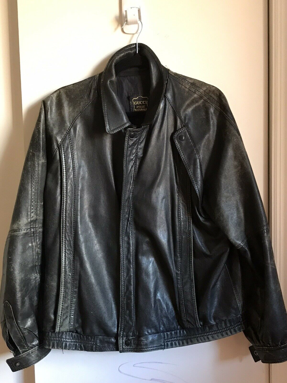 GUCCI Vintage Men’s Leather Jacket Medium