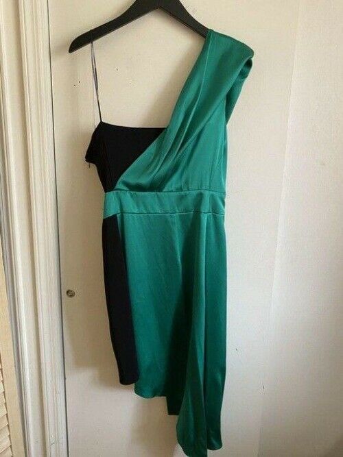 Cushnie Et Ochs Green Black Nwot Small Msrp Short Cocktail Dress