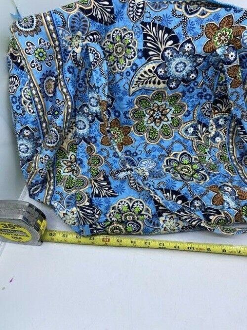 vera bradley duffle blue fabric weekendtravel bag