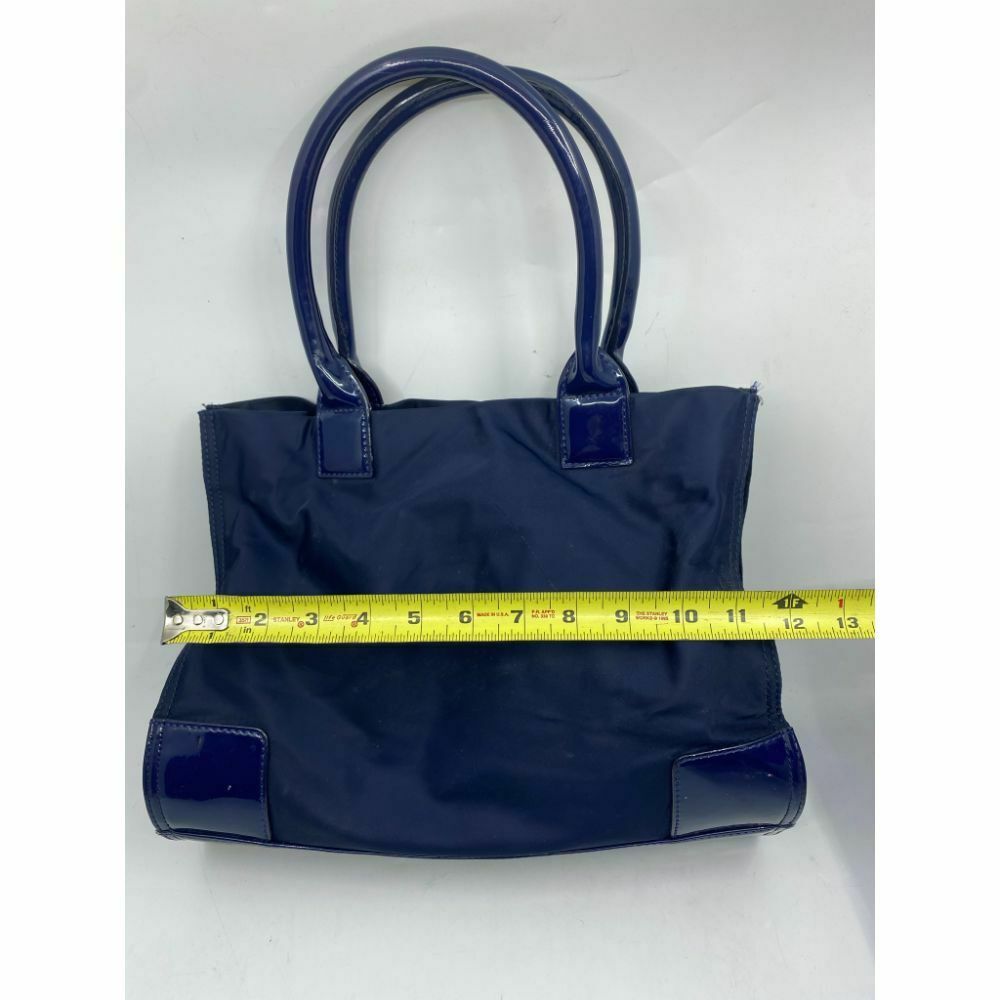 TORY BURCH Navy Nylon Medium Tote w/ Patent Logo
