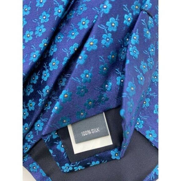 New! BONOBOS Navy Blue Flower Premium Neck Tie