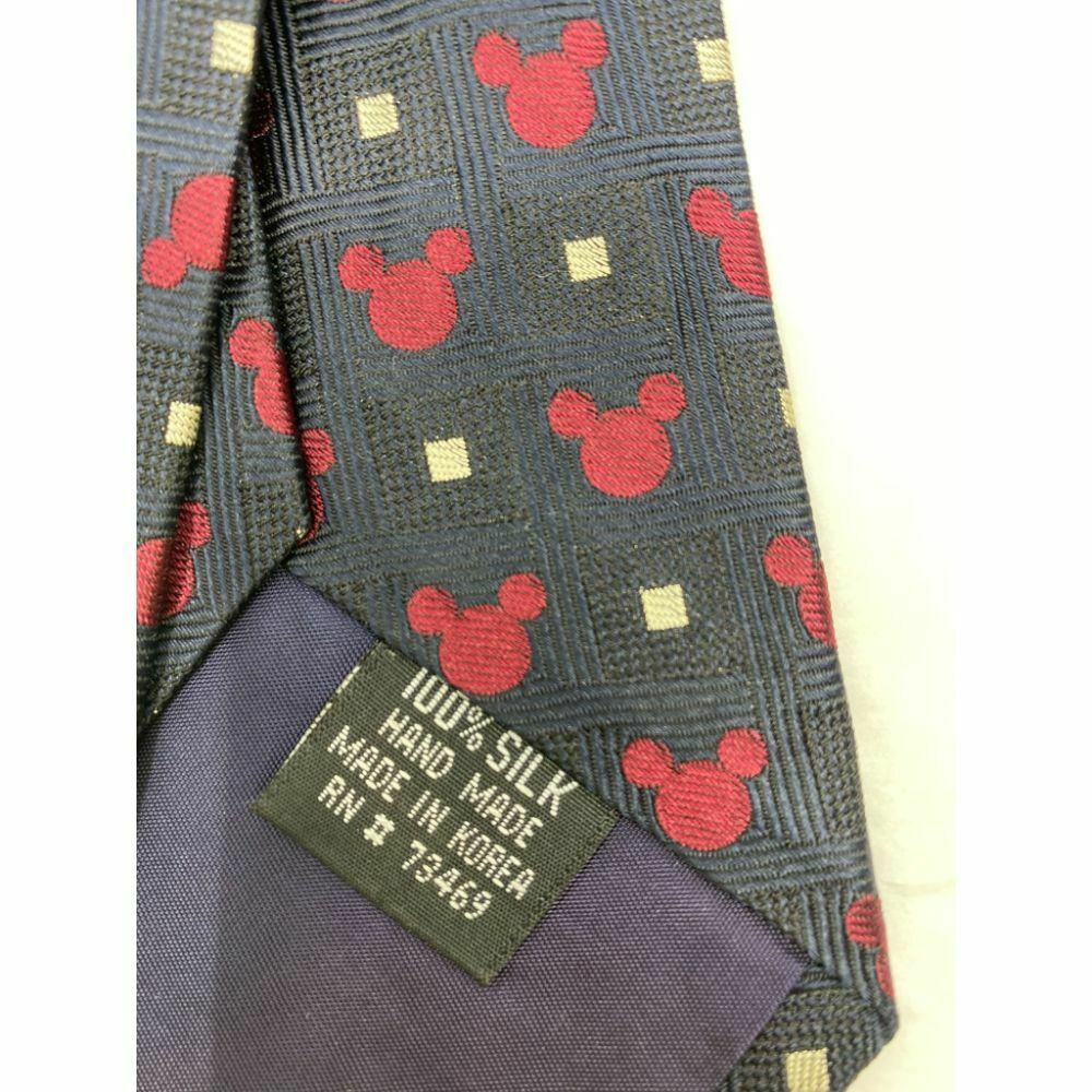 New! MICKEY MOUSE Disney Neck Tie Blue Pink 100% Silk Handmade