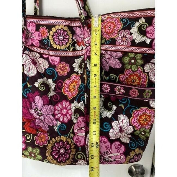 vera bradley bag extra large msrp black white pink tote