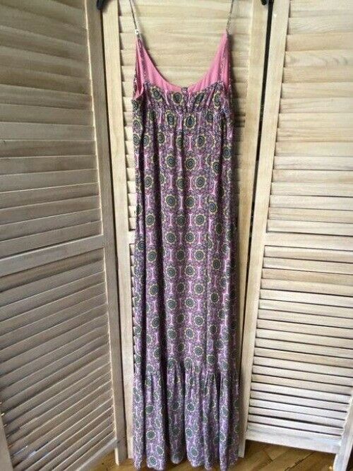 nicole miller pink blue yellow msrp long casual maxi dress