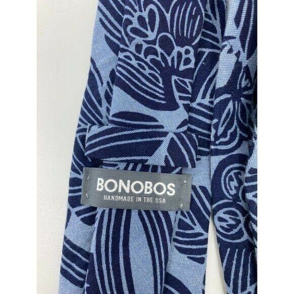 New! BONOBOS Navy Light Blue Premium Neck Tie
