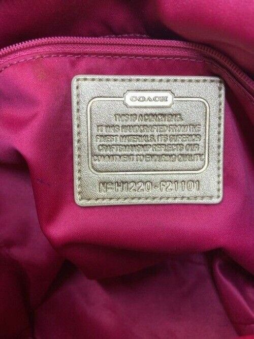 coach msrp gold tan fabric cross body bag