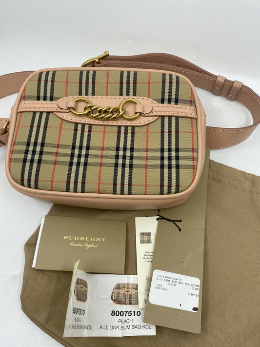 BURBERRY Link Pink Bumb Bag