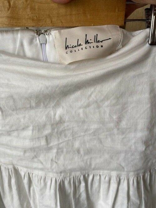 Nicole Miller white floral linen skirt and set msrp blouse