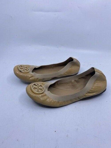 Tory Burch Beige Slip On Ballerina Flats Size Us
