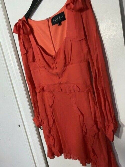 nicole miller coral new scoop neck msrp short casual dress