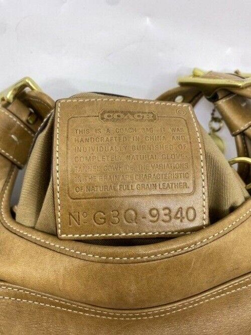 coach tan leather shoulder bag