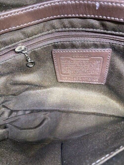 coach tan leather shoulder bag