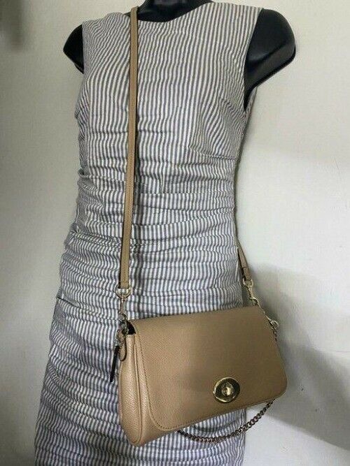 Coach Small Msrp Tan Leather Cross Body Bag