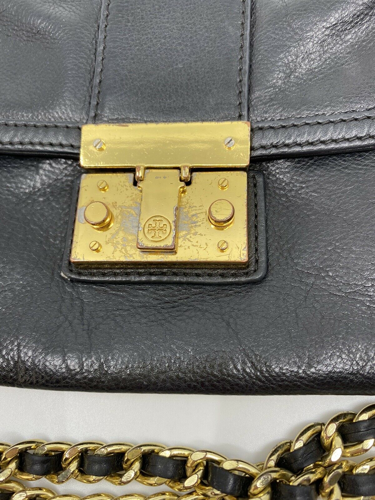 Tory Burch Black Leather  Small Crossbody