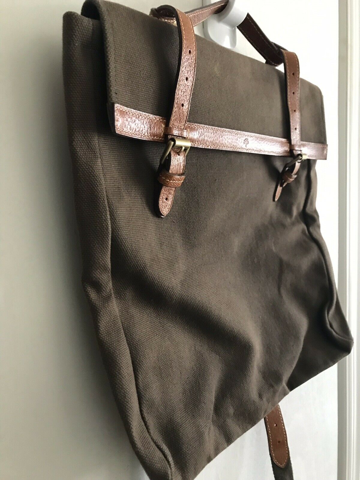 Mulberry Unisex Brown Canvas Messenger Bag