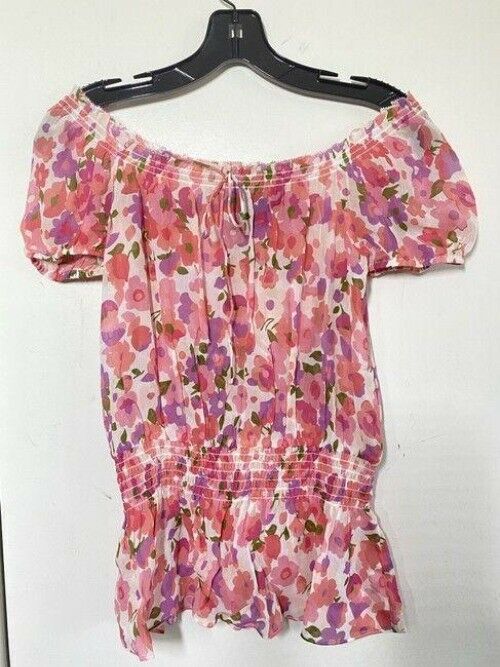 nicole miller pink new off the shoulder msrp