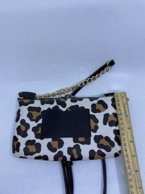 coach small white brown tan coated canvas cross body bag