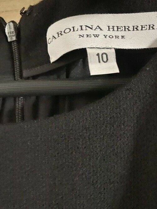 Carolina Herrera Black Nwot Cap Sleeves Short Casual Dress