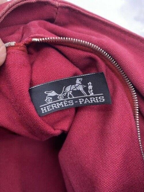 Hermes Sac Troca Horizontal Mm Red Cotton Tote