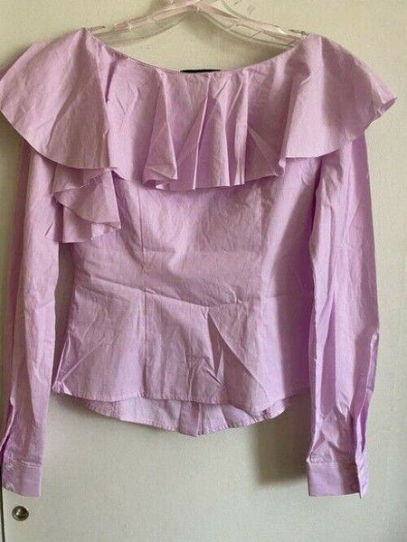 milly pink new women s bell sleeve woven msrp blouse