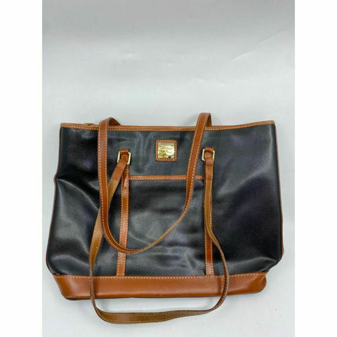DOONEY & BOURKE Brown Black Large Leather Tote Bag