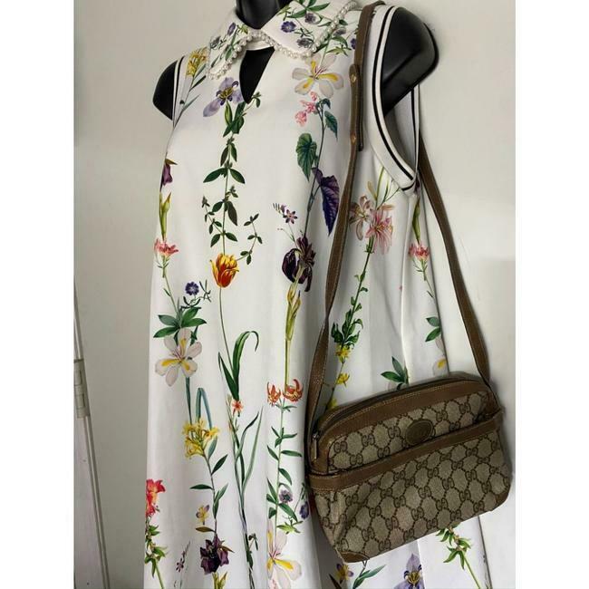 Gucci Vintage Brown Signature Crossbody Bag