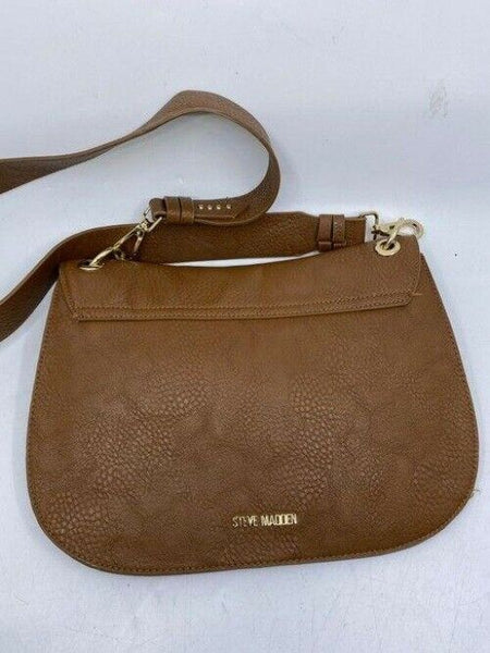 steve madden brown leather cross body bag