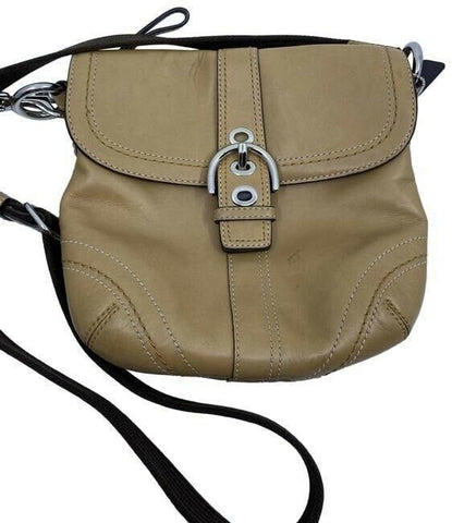 coach small tan leather cross body bag