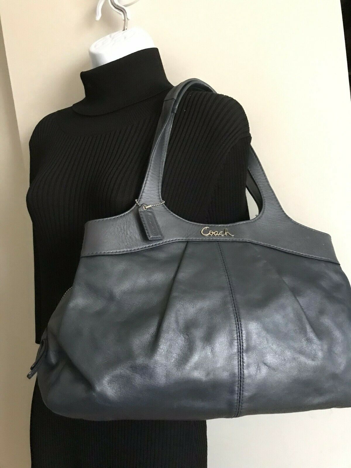 Coach large shoulder bag - Black Leather