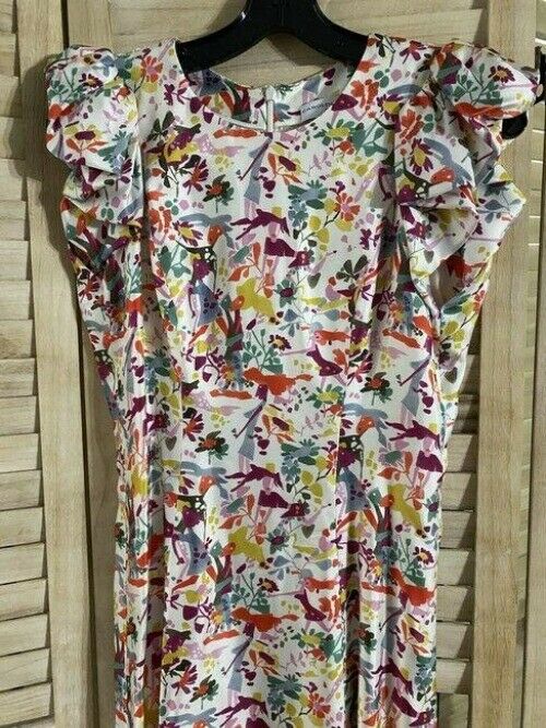 Carolina Herrera Multicolor Nwot Floral Mid Length Short Casual Dress