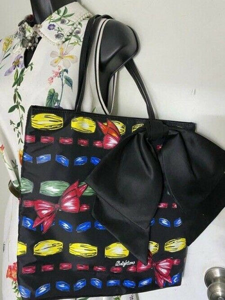 brighton bag black with multicolor nylon tote